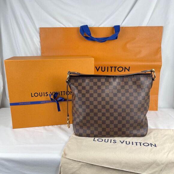 Louis Vuitton Damier Ebene Delightful PM Canvas Semi Shoulder Handbag N41459 - Picture 1 of 9